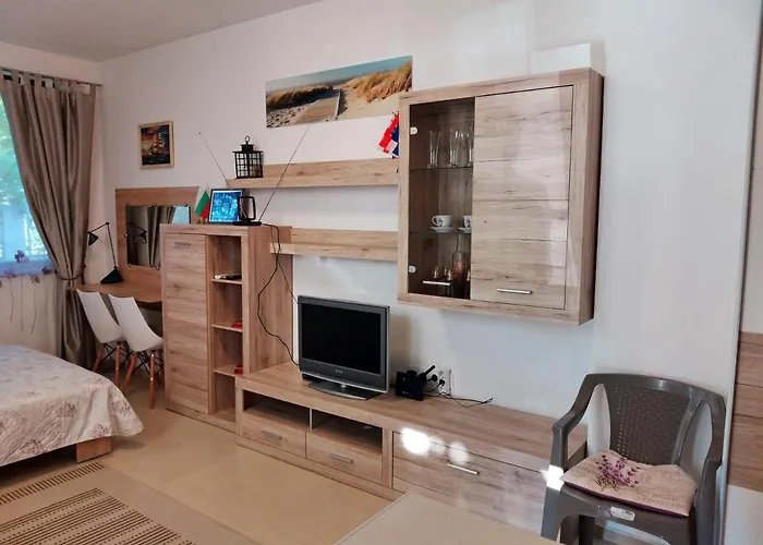 светлая новая студия в Apartment Primorsko